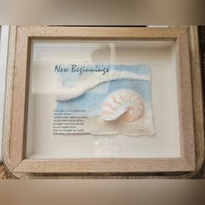 Figi Graphics Accents Vtg  Sand Piper Handmade Paper Shadow Beach New Beginning